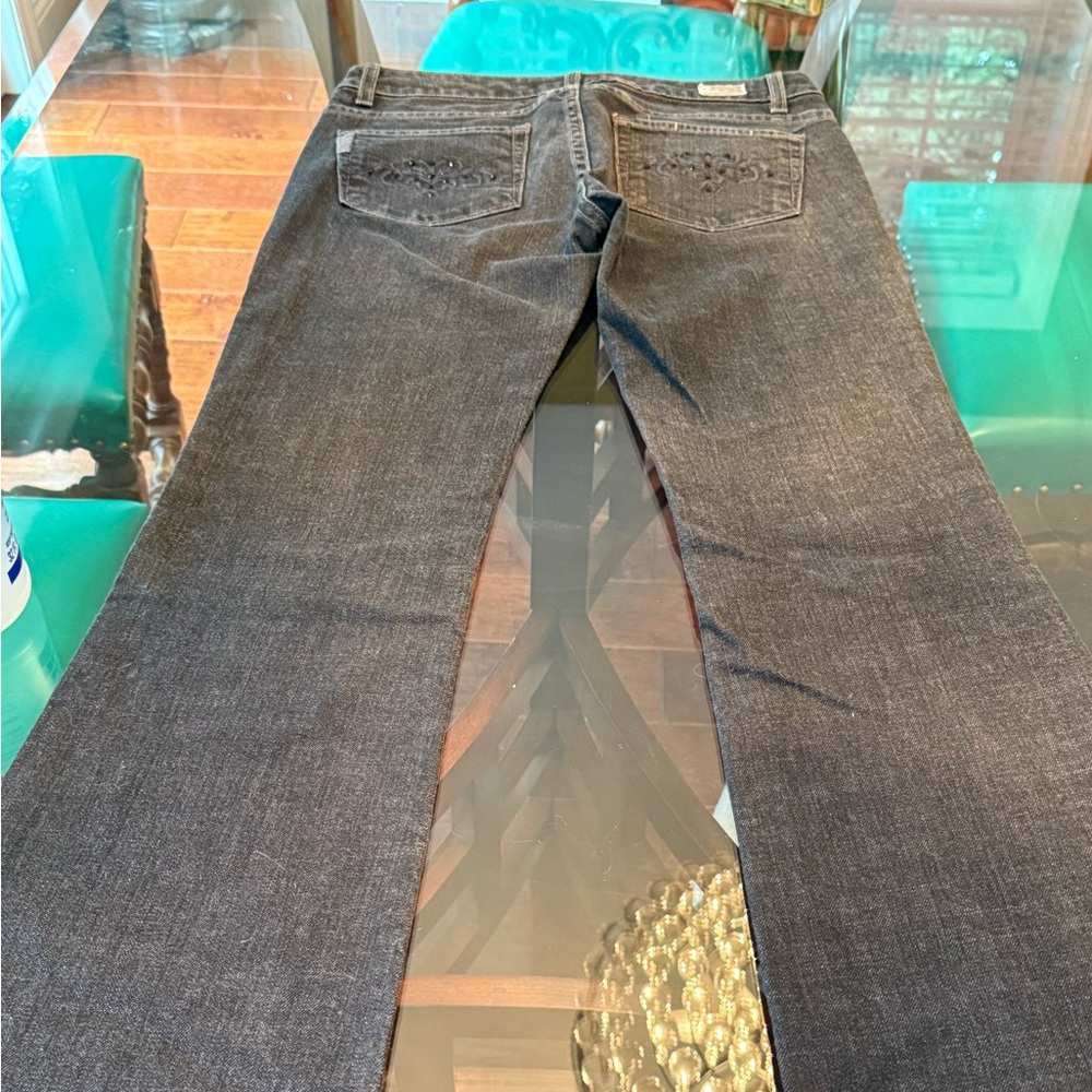 PAIGE Dark Gray Flare Jeans